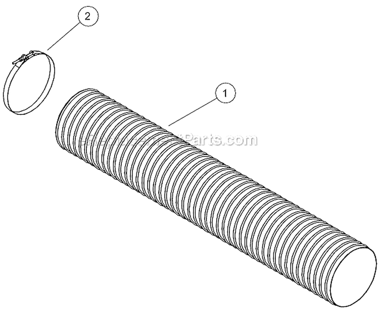 Flex Hose Kit Diagram and Parts List for B00001 Bear Cat Chipper Shredder
